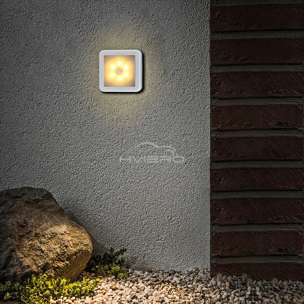 LED Night Light Smart Motion Sensor Battery USB Charging Operated Bedside Lamp Living Room Hallway Pathway Toilet Home Lighting
