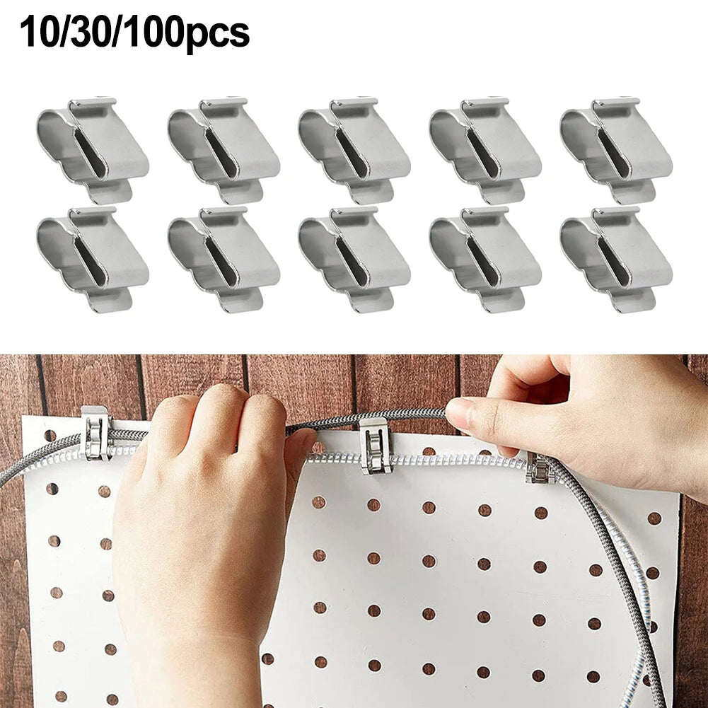 10/30/100Pcs Wire Clips Cable Trailer Photovoltaic Solar Panel Wire Clamps Clip Organizer Stainless Steel Management Harness Rop