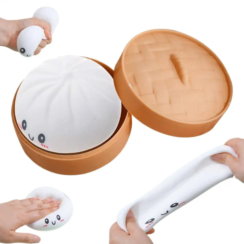Dumpling Shape Sensory Squeeze Toys Calming Rebound Simulation Food Squishyes For Childrens Students Adults Classroom Home Dorm