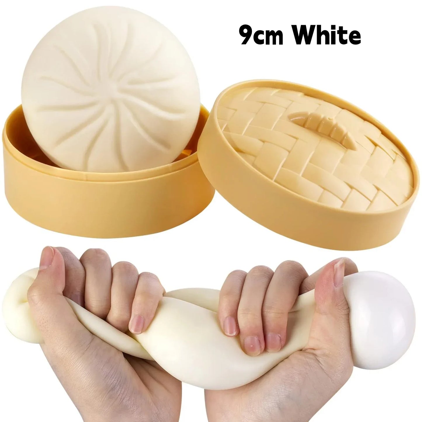 Giant Dumpling Squishy, Jumbo Dumpling Squishy Toy with Steamer, Anxiety Relief Squeeze Toy for Decompression and Sensory Play