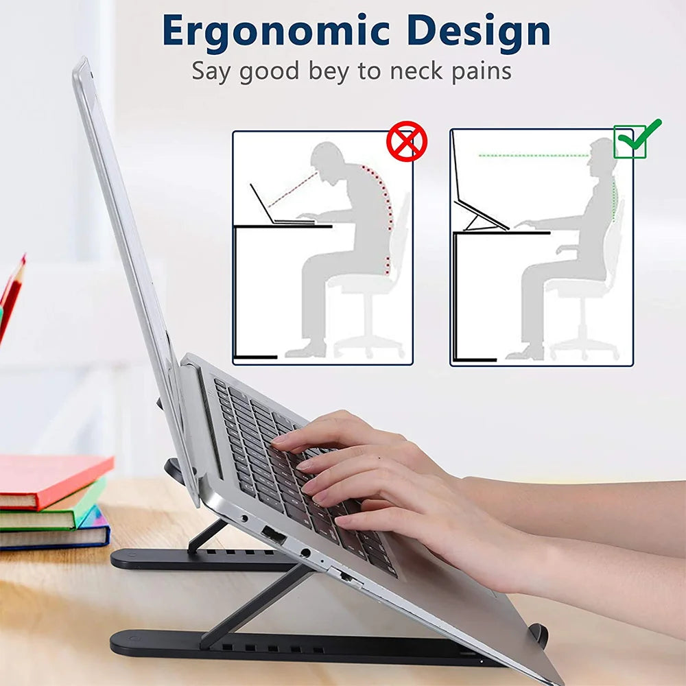 Foldable Laptop Stand Portable Notebook Support Base Holder Adjustable Riser Cooling Bracket for Laptop & Tablet Accessories