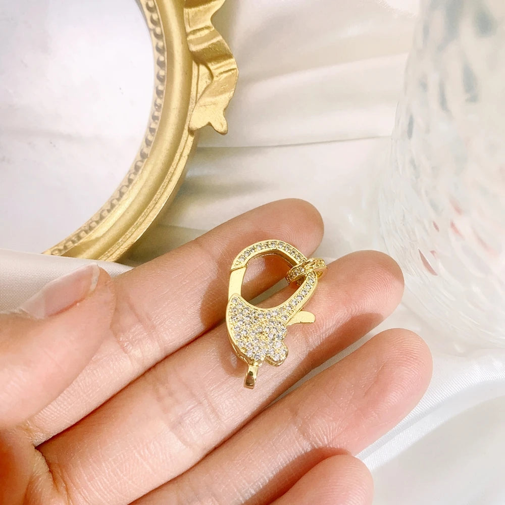 Juya 18K Real Gold Plated Lock Clasps Supplies