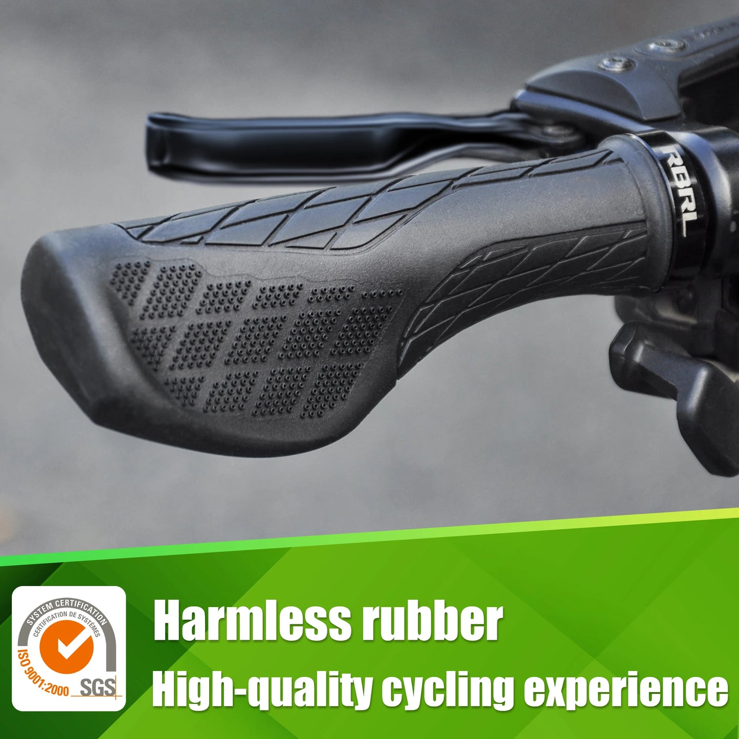 RBRL MTB Bike Grips Anti-slip Bicycle Handle Grip Comfortable Shock-Absorbing Ergonomic Soft Rubber Handlebar Grip for E Scooter
