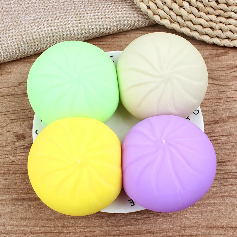 Giant Squishy Dumplings Stress Relief Fidget Toy Colorful Simulation Food Steamed Stuffed Bun Dough Toys Slow-rise Squeeze Toy