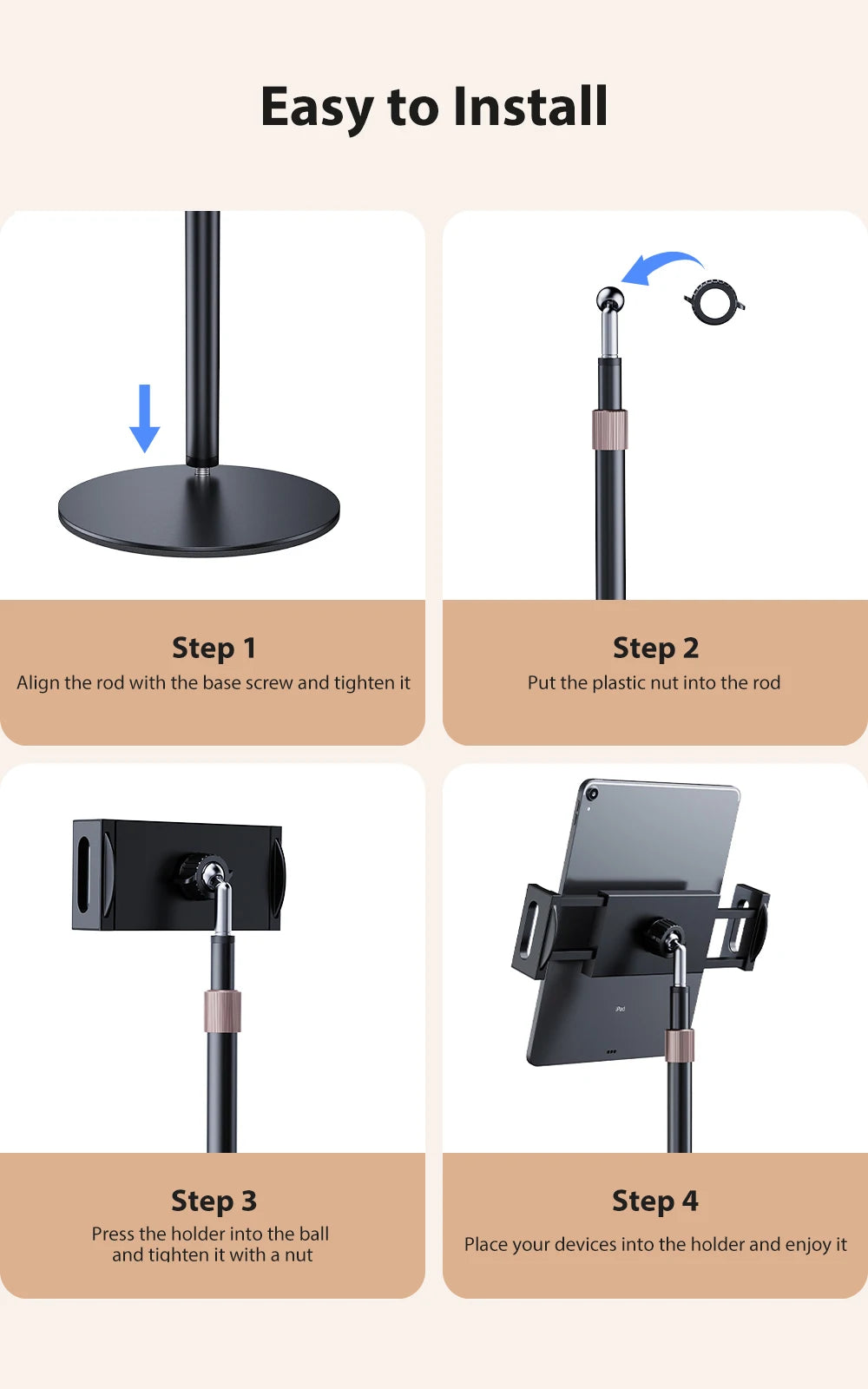 Cdisplay Portable Monitor Stand Adjustable Height Desktop Stand For Phone IPad Tablet Holder  Laptop computer Stand Accessories