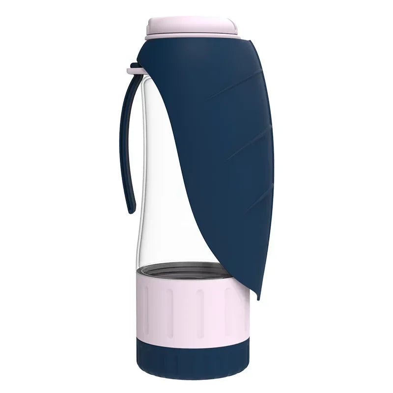 Dog Water Bottle Portable Dog Cat Puppy Pet Water Dispenser Feeder with Drinking Cup and Food Container Leak Proof for Outdoor