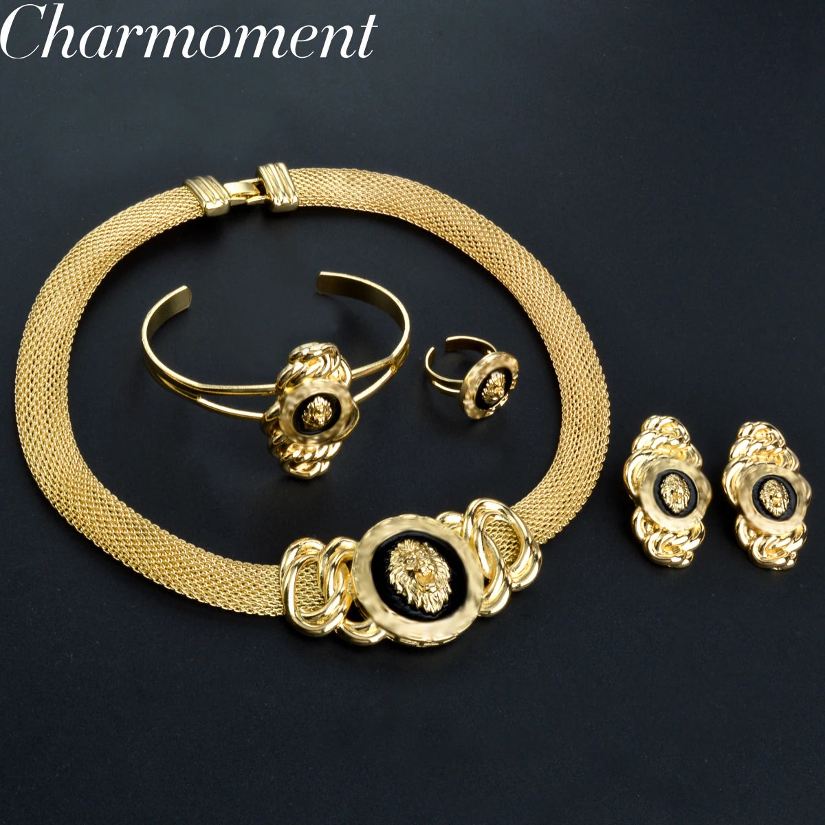Luxury Dubai Jewelry Set for Women 18K gold