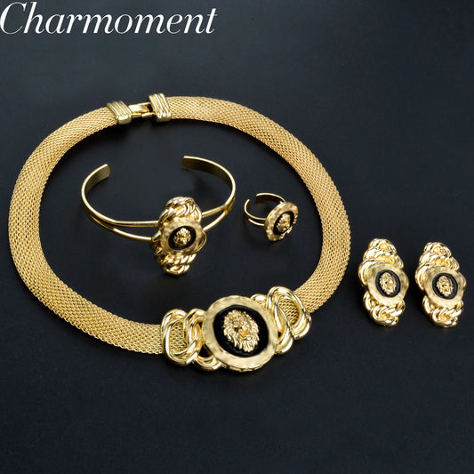 Luxury Dubai Jewelry Set for Women 18K gold