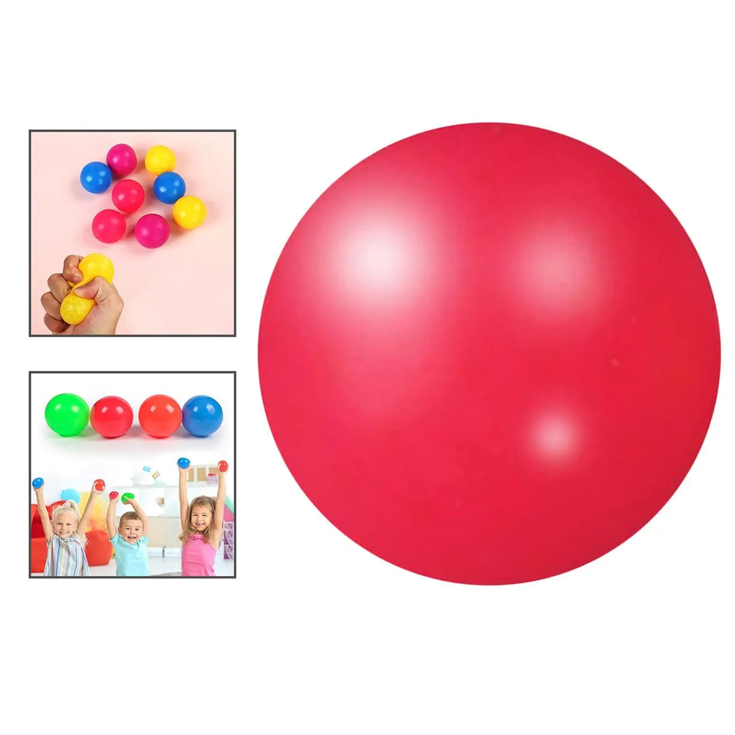 Soft Squeeze Toy Pressure Release Sticky Squash Ball Cute Stick Ball Stick Wall Ball Toys Squishy Toys for Children Fun Play
