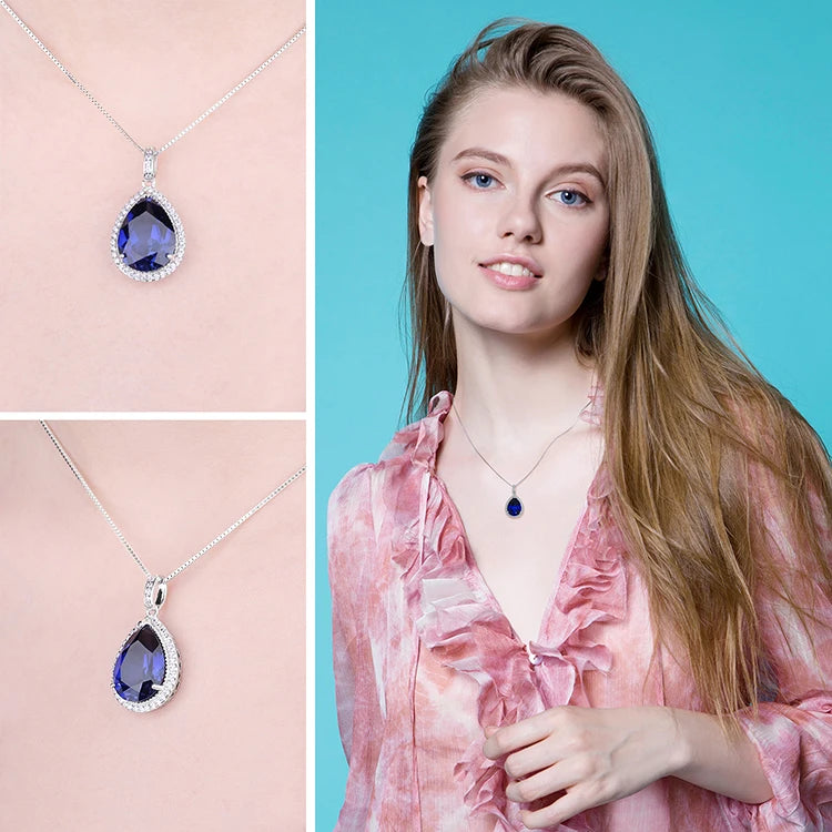 JewelryPalace 12ct  Huge Created Blue Sapphire