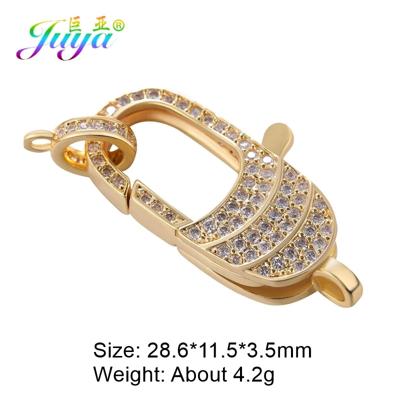 Juya 18K Real Gold Plated Lock Clasps Supplies