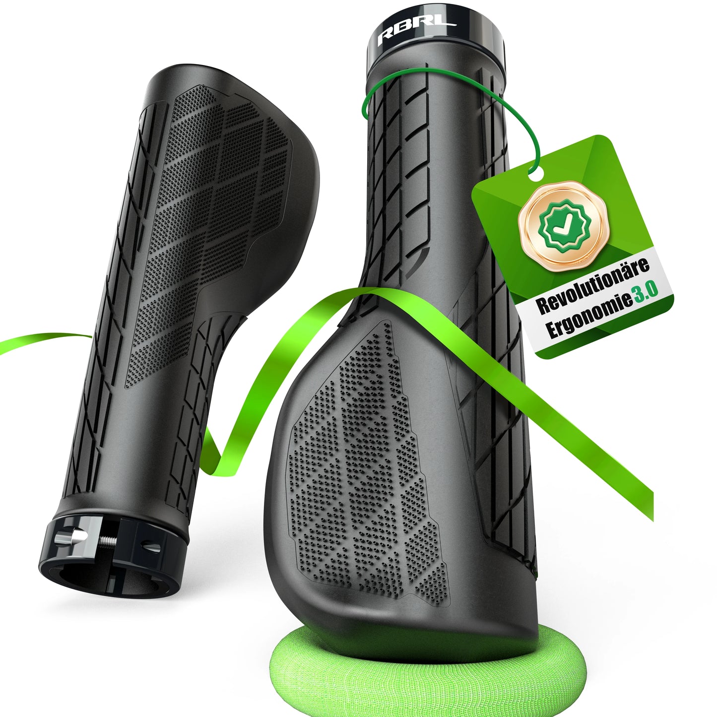 RBRL MTB Bike Grips Anti-slip Bicycle Handle Grip Comfortable Shock-Absorbing Ergonomic Soft Rubber Handlebar Grip for E Scooter