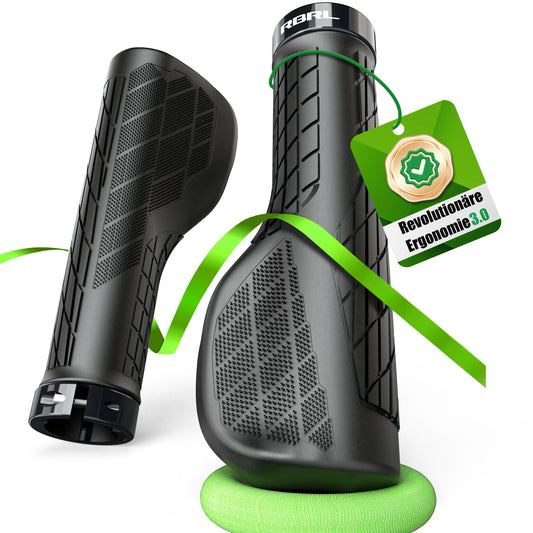 RBRL MTB Bike Grips Anti-slip Bicycle Handle Grip Comfortable Shock-Absorbing Ergonomic Soft Rubber Handlebar Grip for E Scooter