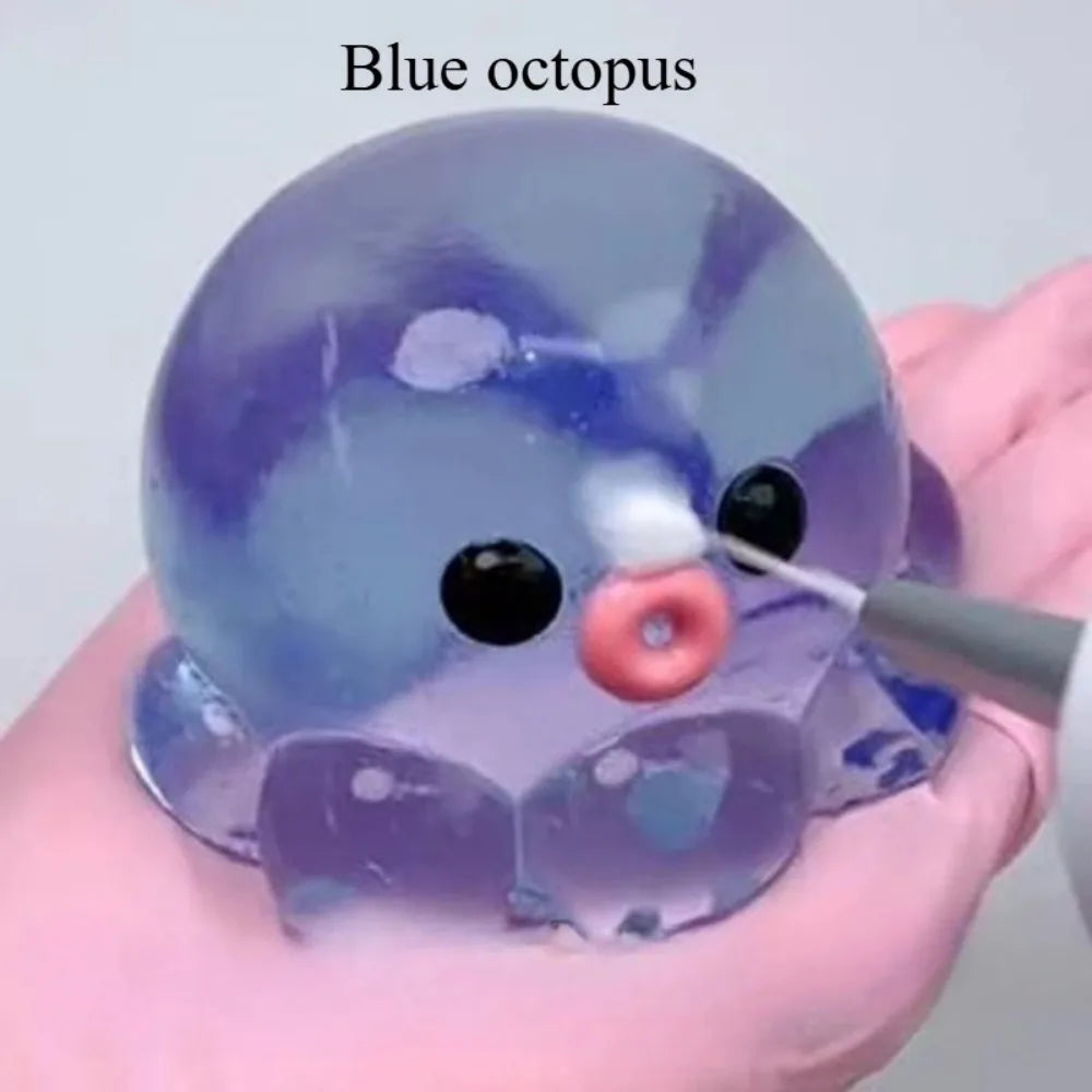 Squishy Bubble Pop Fidget Toy, Squeeze Sensory Ball & Octopus Popper, Anti-Anxiety Toy for Adults Kids, ASMR Fun Party Gift