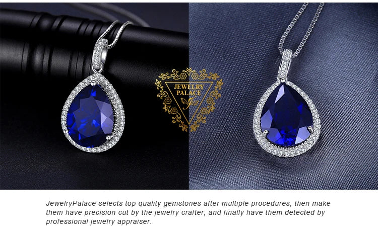 JewelryPalace 12ct  Huge Created Blue Sapphire