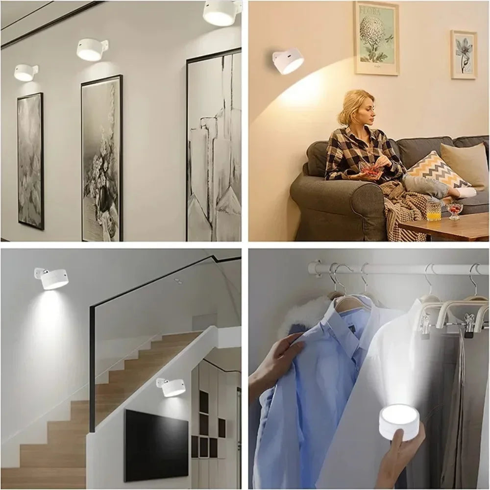 Wall Lights Battery Operated 360° Rotatable Touch Control Wall lamp