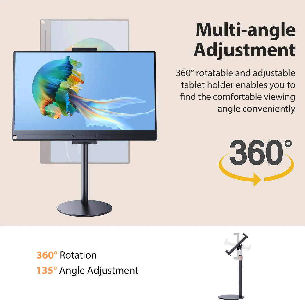 Cdisplay Portable Monitor Stand Adjustable Height Desktop Stand For Phone IPad Tablet Holder  Laptop computer Stand Accessories