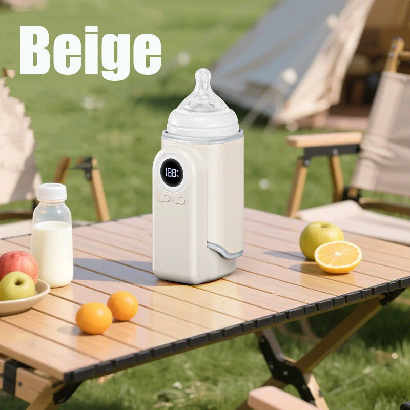 Bottle Warmer 4 in 1 Fast Heating Baby Milk Warmer with Accurate Temperature Display USB Charging Portable Wireless Milk Warming