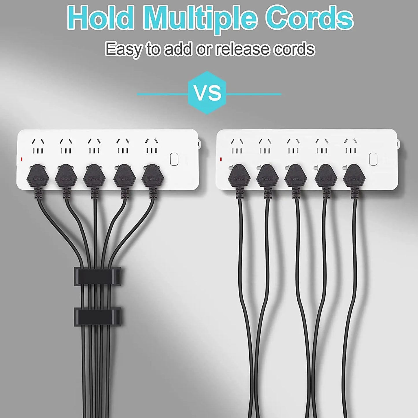 Cable Clips Self Adhesive Cord Management Black Wire Holder Organizer Clamp Self-adhesive Car Wire Clip Accessories