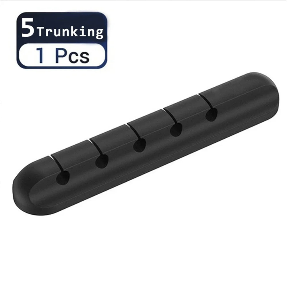 Cable fixing clips 3-Pack Cable management cable organiser clips Silicone self-adhesive Suitable for desktop USB charging cables