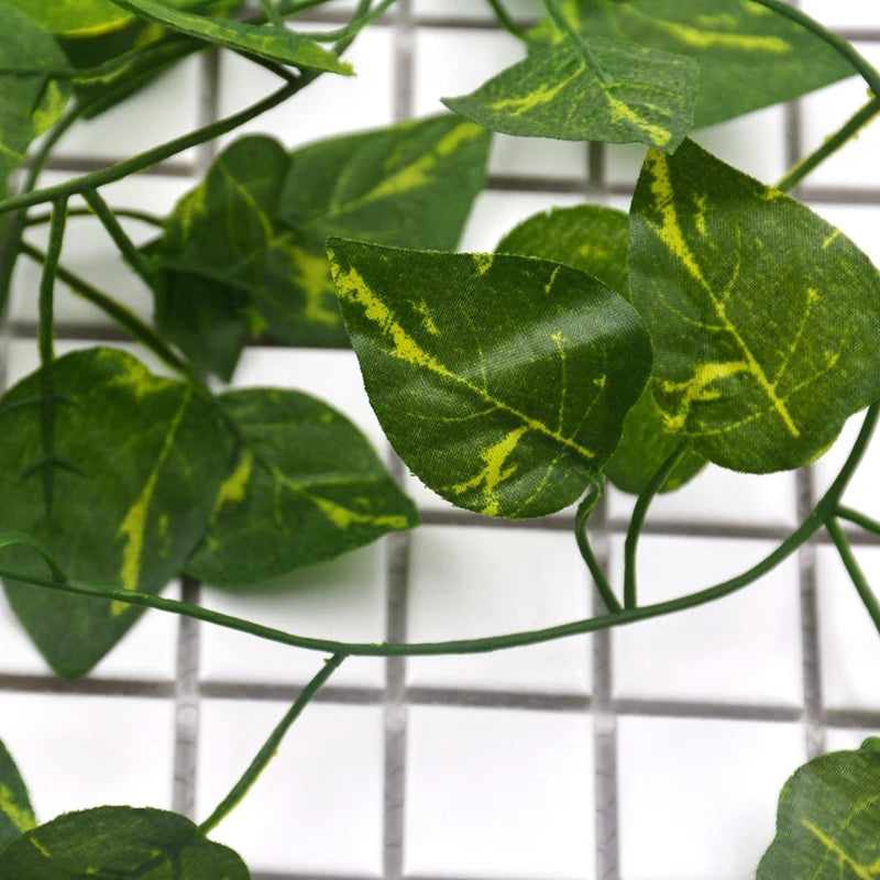 Green Artificial Plants Flowers Vines Home Room Decor Silk Hanging Fake Leaf Garland Leaves For Garden Wedding Party Decoration