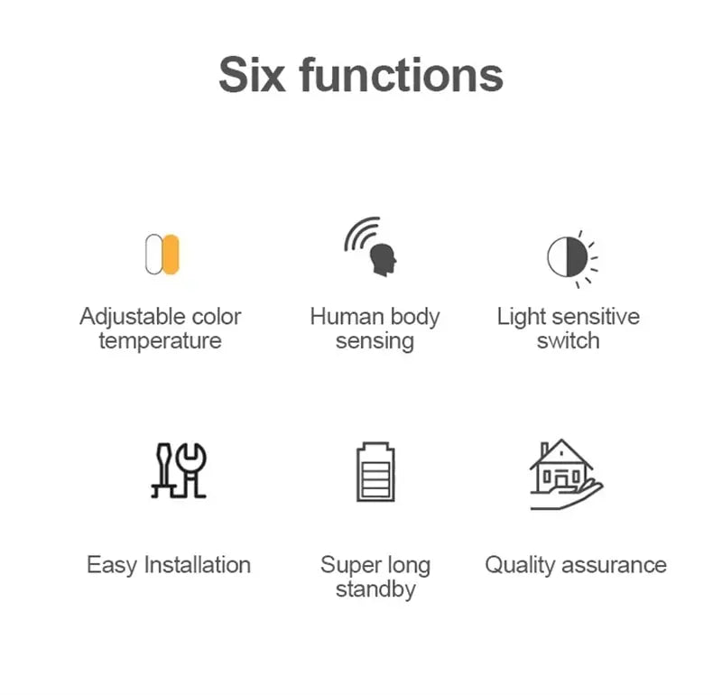 LED Night Light Smart Human Body Sensor