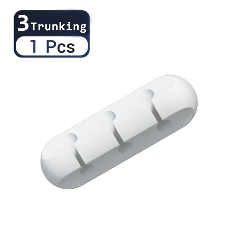 Cable fixing clips 3-Pack Cable management cable organiser clips Silicone self-adhesive Suitable for desktop USB charging cables