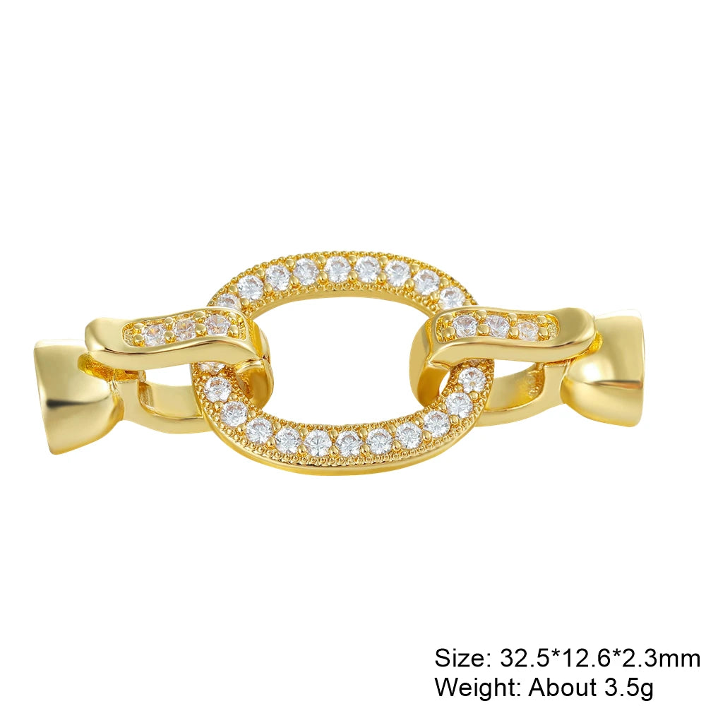 Juya 18K Real Gold Plated Lock Clasps Supplies
