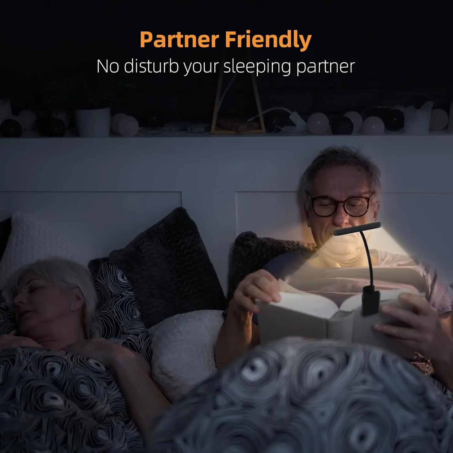 LED Book Light Reading Light Eye Caring Clip-on USB Rechargeable