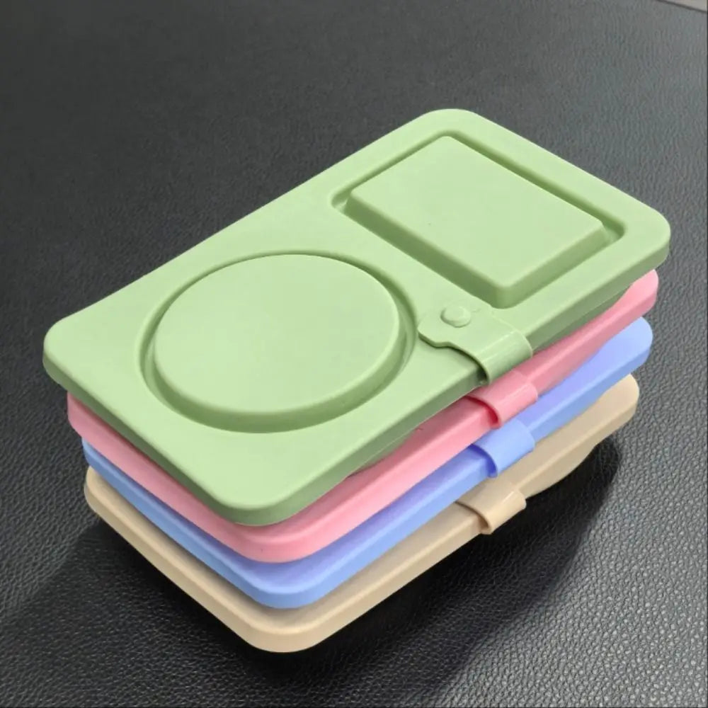 Silicone Snack Containers with Lids Multi-Purpose Food Snack Boxs Reusable Double Compartment Dipping Sauce Cups