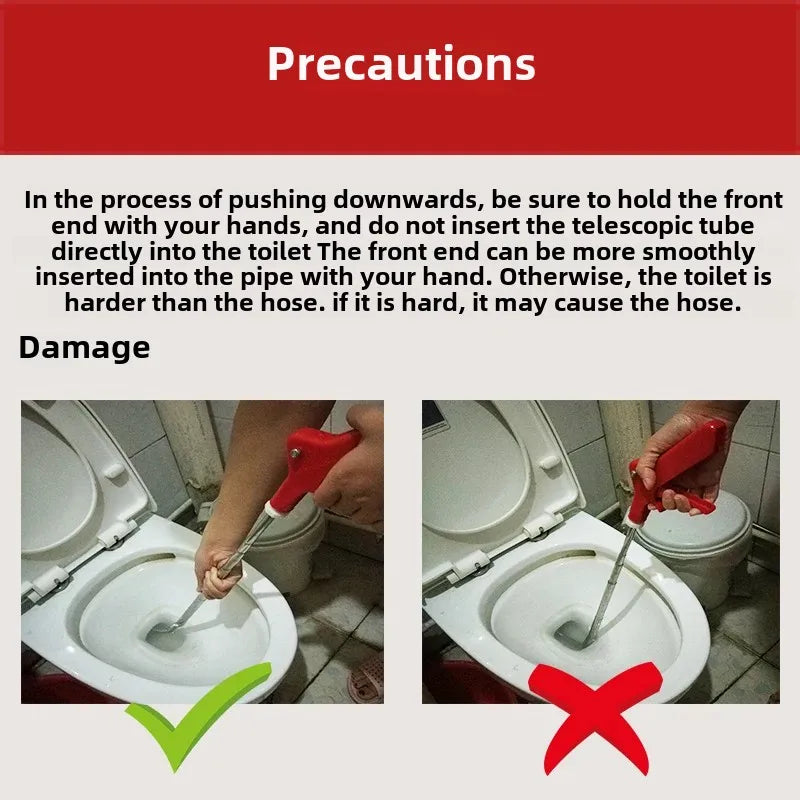 Toilet Unclogger Tool Pipeline  Drain Unblocking Kit One-Stop Plumbing Cleaning Solution Floor Drains  Sewers Efficient Durable