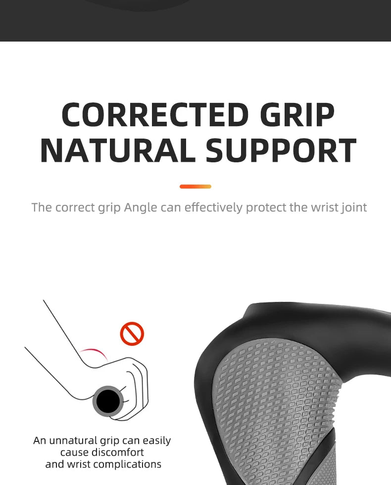 Shockproof Bike Handlebar Grips Anti-slip Mountain Bike Grips Comfortable Ergonomic Road Bicycle Handlebar Grip Bike Accessories
