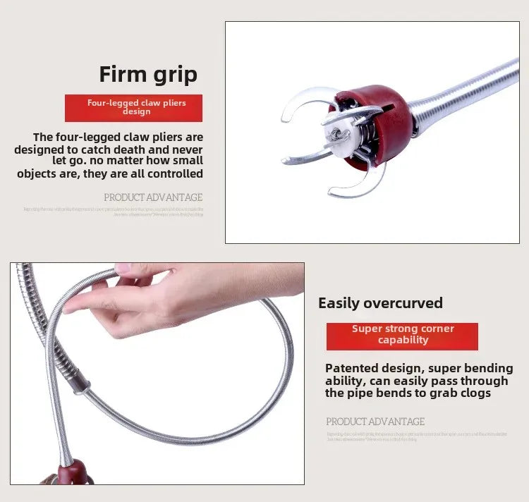 Toilet Unclogger Tool Pipeline  Drain Unblocking Kit One-Stop Plumbing Cleaning Solution Floor Drains  Sewers Efficient Durable