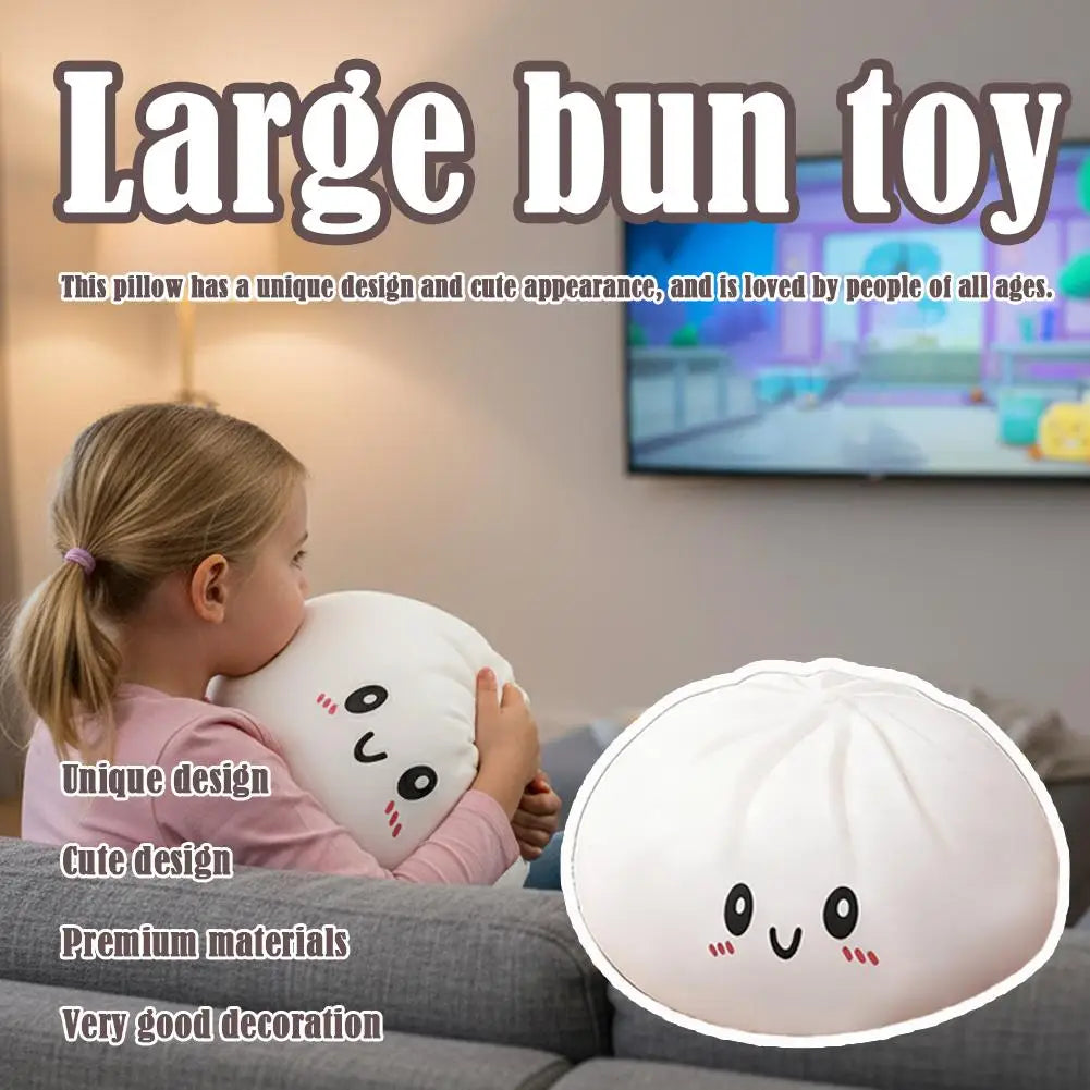 Creative Large Dumpling Plush Pillow Toy Soft Dumplings Pillow Kawaii Cushion Simulation Food Doll Gift for Kids Home Decoration