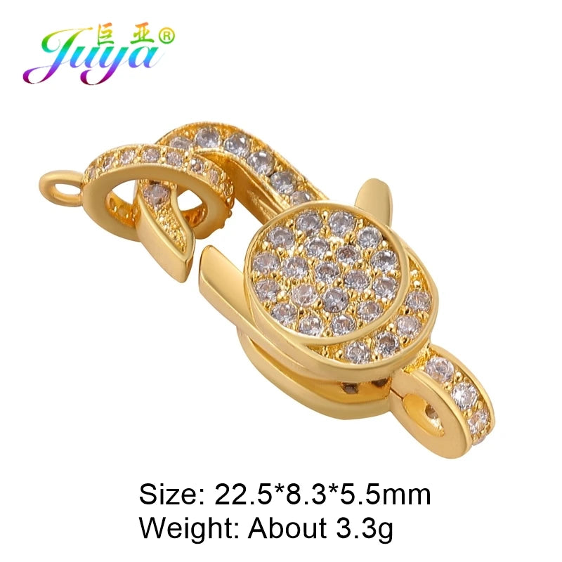 Juya 18K Real Gold Plated Lock Clasps Supplies