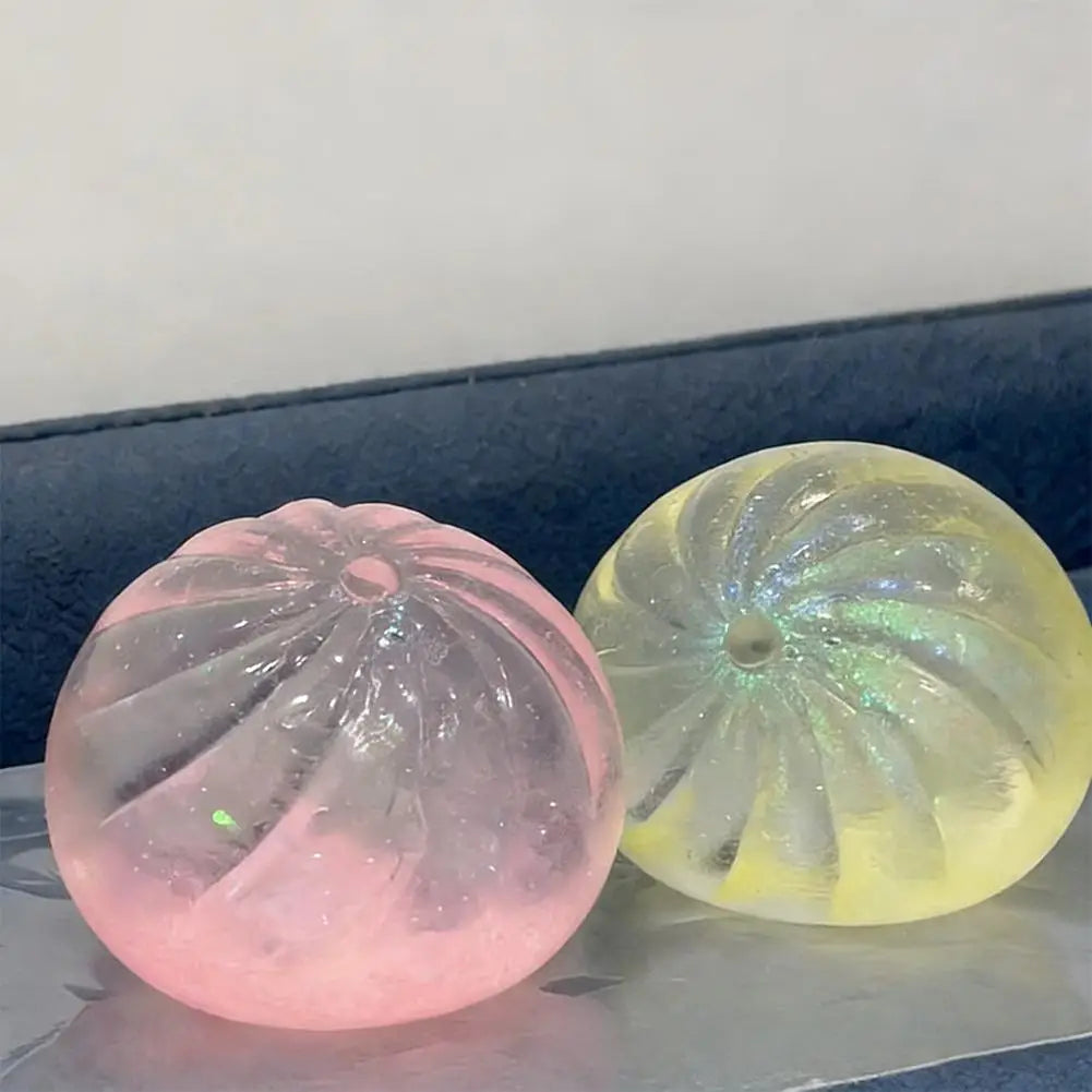 Squishy Stress Balls with Maltose Syrup Fun Gold Flour Buns Dumpling Shapes Antistress Fingertip Toys for Kids Gift
