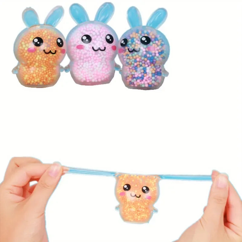 Squishy Bunny  - Random Color Soft Fidget Toy for Kids Girls, Easter Basket Stuffers, Sensory Anxiety Relief Gift