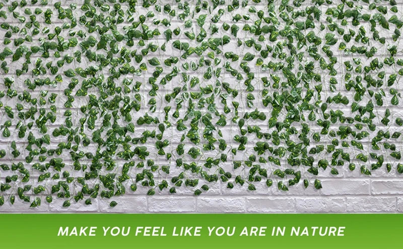 Green Artificial Plants Flowers Vines Home Room Decor Silk Hanging Fake Leaf Garland Leaves For Garden Wedding Party Decoration