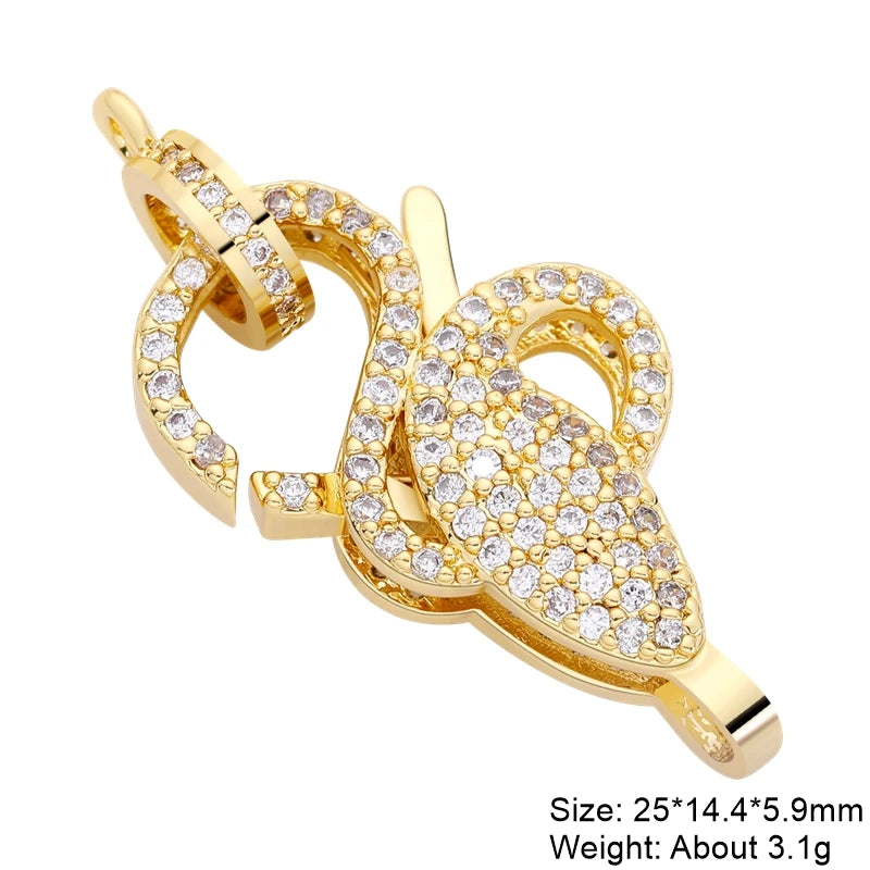 Juya 18K Real Gold Plated Lock Clasps Supplies