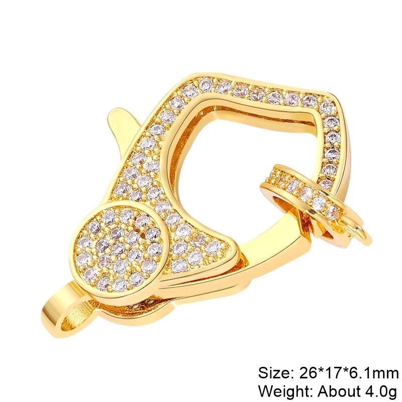 Juya 18K Real Gold Plated Lock Clasps Supplies