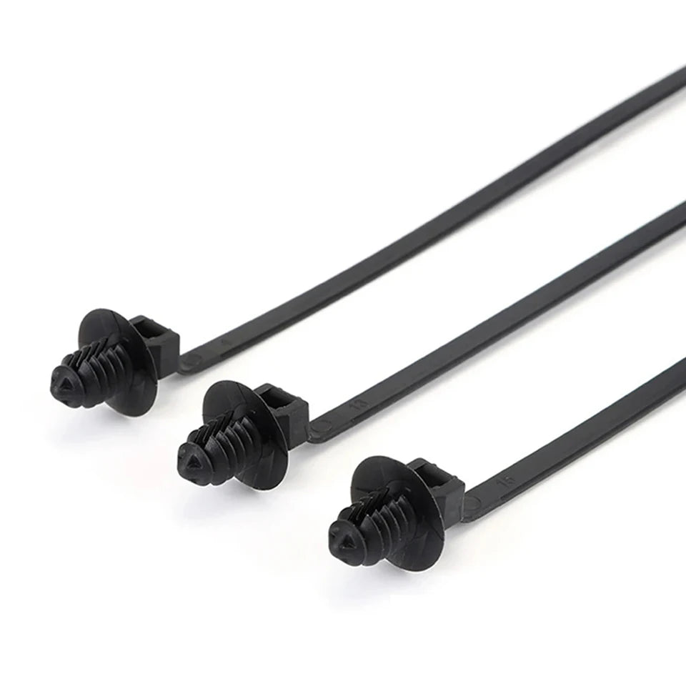 10pcs Wire Harness Fastener Clamp Clips Cable Ties Management Organizers For Car Corrugated Pipe Car-styling