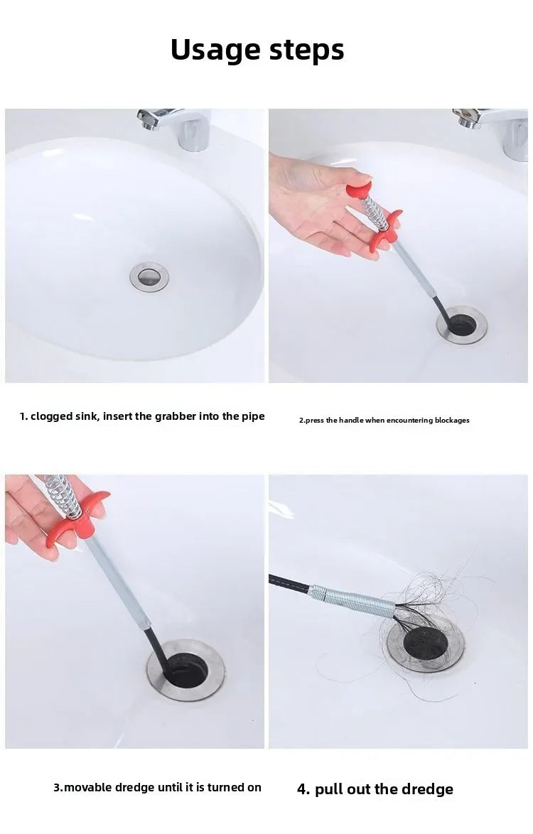 Opens Clogging of Sewage Pipe Cleaning Tool Drain Unclogger Professional Pipe Plunger Drain Clog Remover Clogged Toilet Cleaner