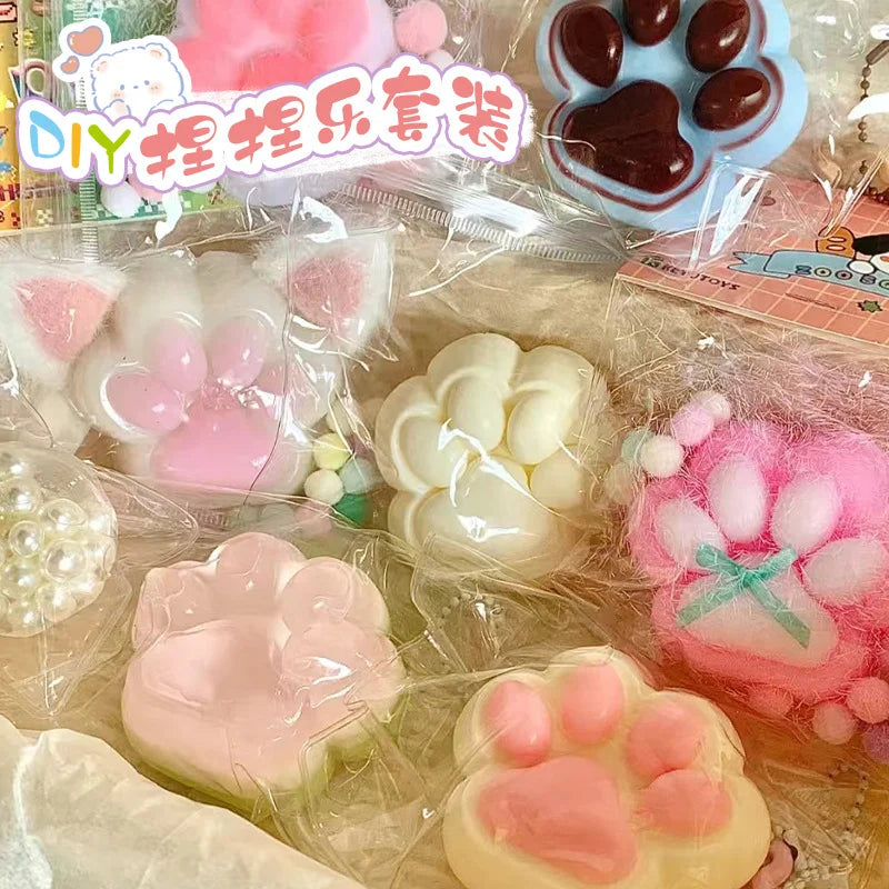 DIY Taba Squishy Kit Silicone Squishy Maker Fufu Squishies Making Kits Silicone Rubber DIY Stress Relief Toys Decompression Gift
