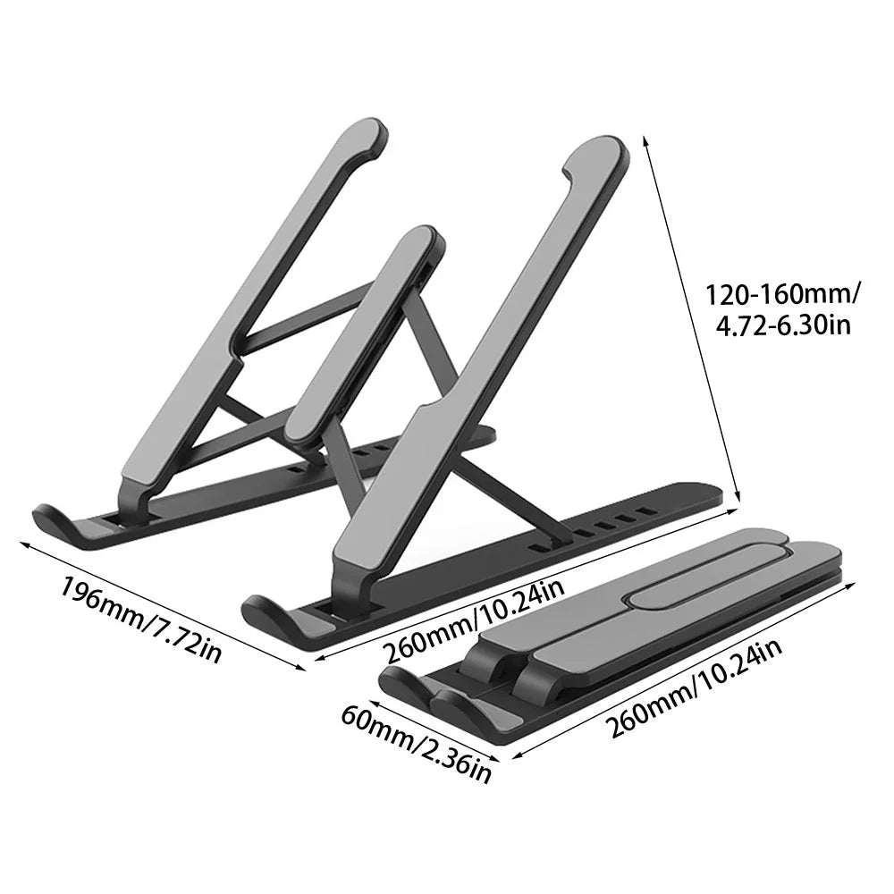 Foldable Laptop Stand Portable Notebook Support Base Holder Adjustable Riser Cooling Bracket for Laptop & Tablet Accessories