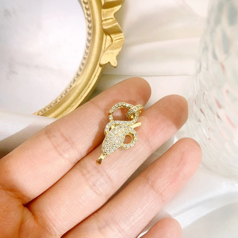Juya 18K Real Gold Plated Lock Clasps Supplies