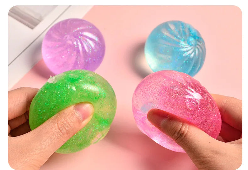 2024 Squishy Funny Maltose Syrup Stress Balls Gold Flour Buns Dumplings Pinched Squeezed Fingertip Toys Antistress Kids Toy Gift