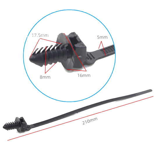 10pcs Wire Harness Fastener Clamp Clips Cable Ties Management Organizers For Car Corrugated Pipe Car-styling