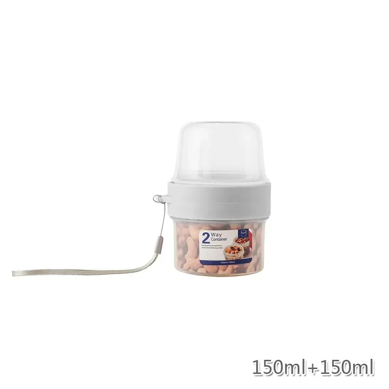 Carry Breakfast Cup Salad Cups Portable Yogurt Cereal Oatmeal Snacks Parfait Containers Salad Dressing Holders with Lid Forks