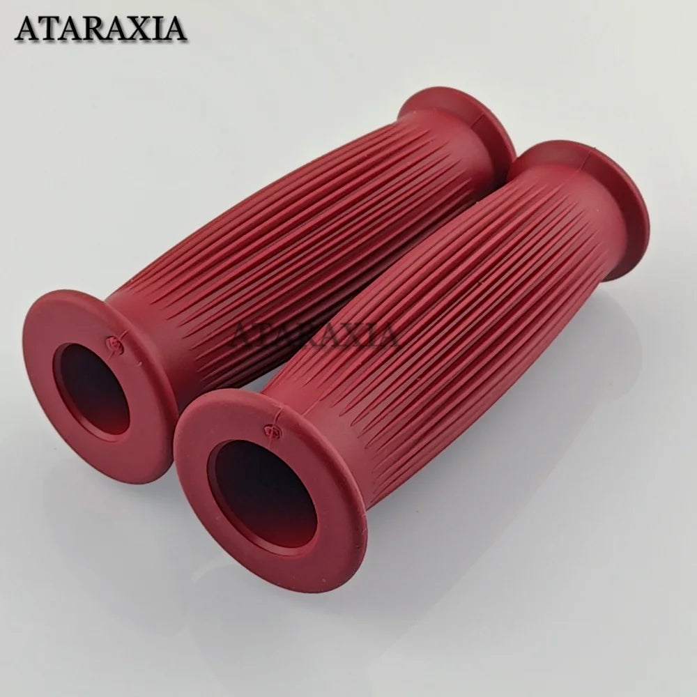Universal 7/8" 22mm 24mm Retro Motorcycle Hand Grips Non-slip Rubber Handlebar Grips for Moto Scooter Motocross Motorbike Grips