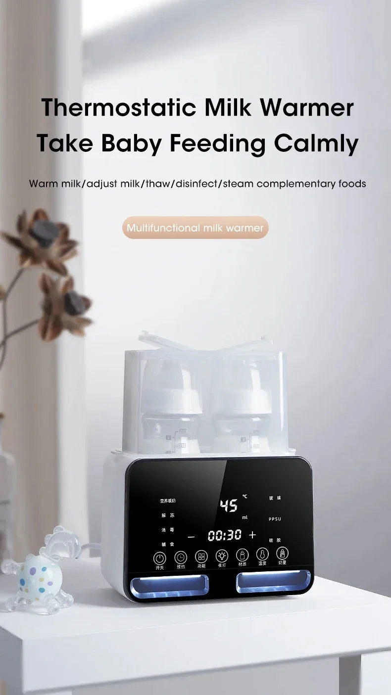 Baby Bottle Warmer for Newborn with Accurate Temperature Control Timer Fast Multifunctional for Baby Milk Food Accessories